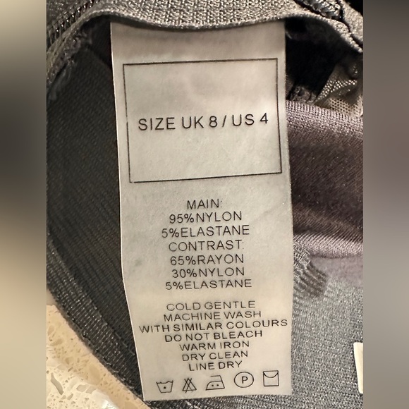 Maniere De Voir Technical print  Grey and Black Leggings - Picture 9 of 11